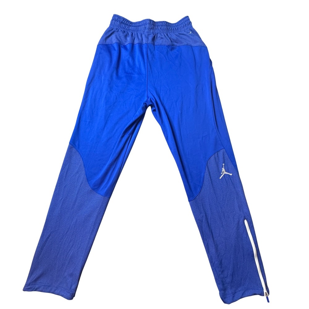 Jordan Pants Mens M Blue Dri-FIT Basketball Track Warm Up 696734-493 Ankle Zip